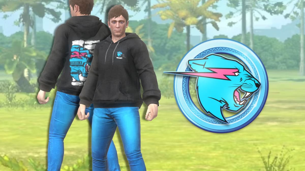 Hunters wearing MrBeast hoodie and MrBeast logo medal