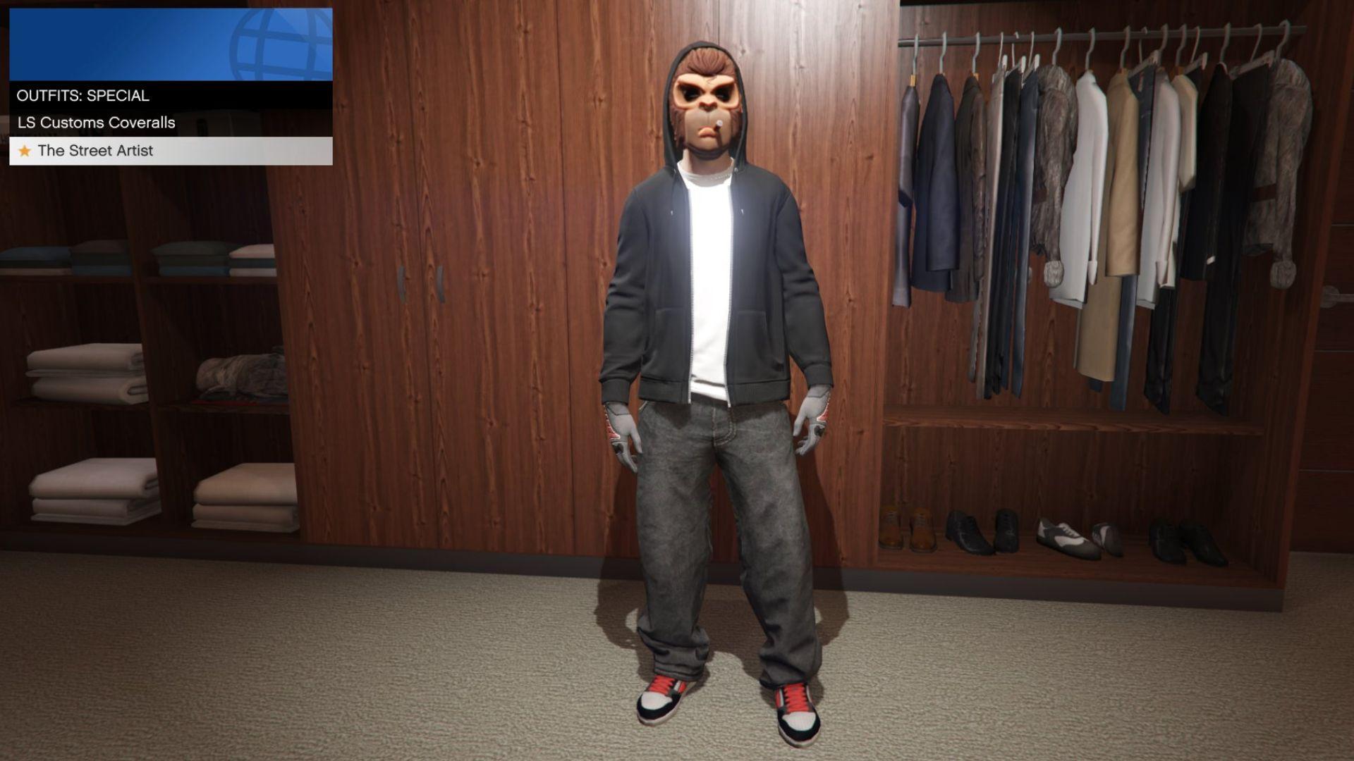 gta online character wearing street artist outfit