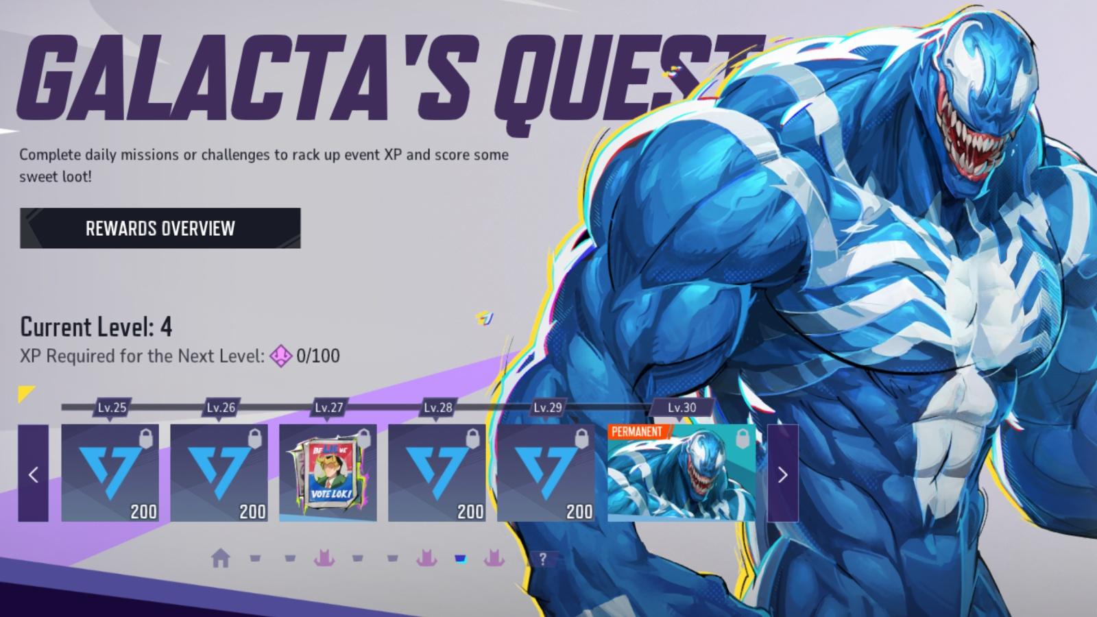 Screenshot showing the Galacta's Quest in Marvel Rivals.