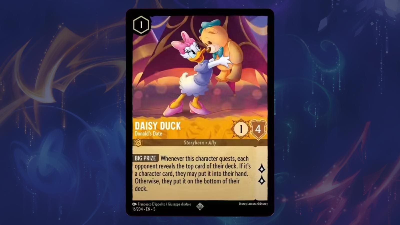 Disney Lorcana Shimmering Daisy Duck - Donald's Date