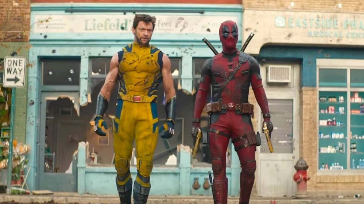 Hugh Jackman and Ryan Reynolds as Wolverine and Deadpool