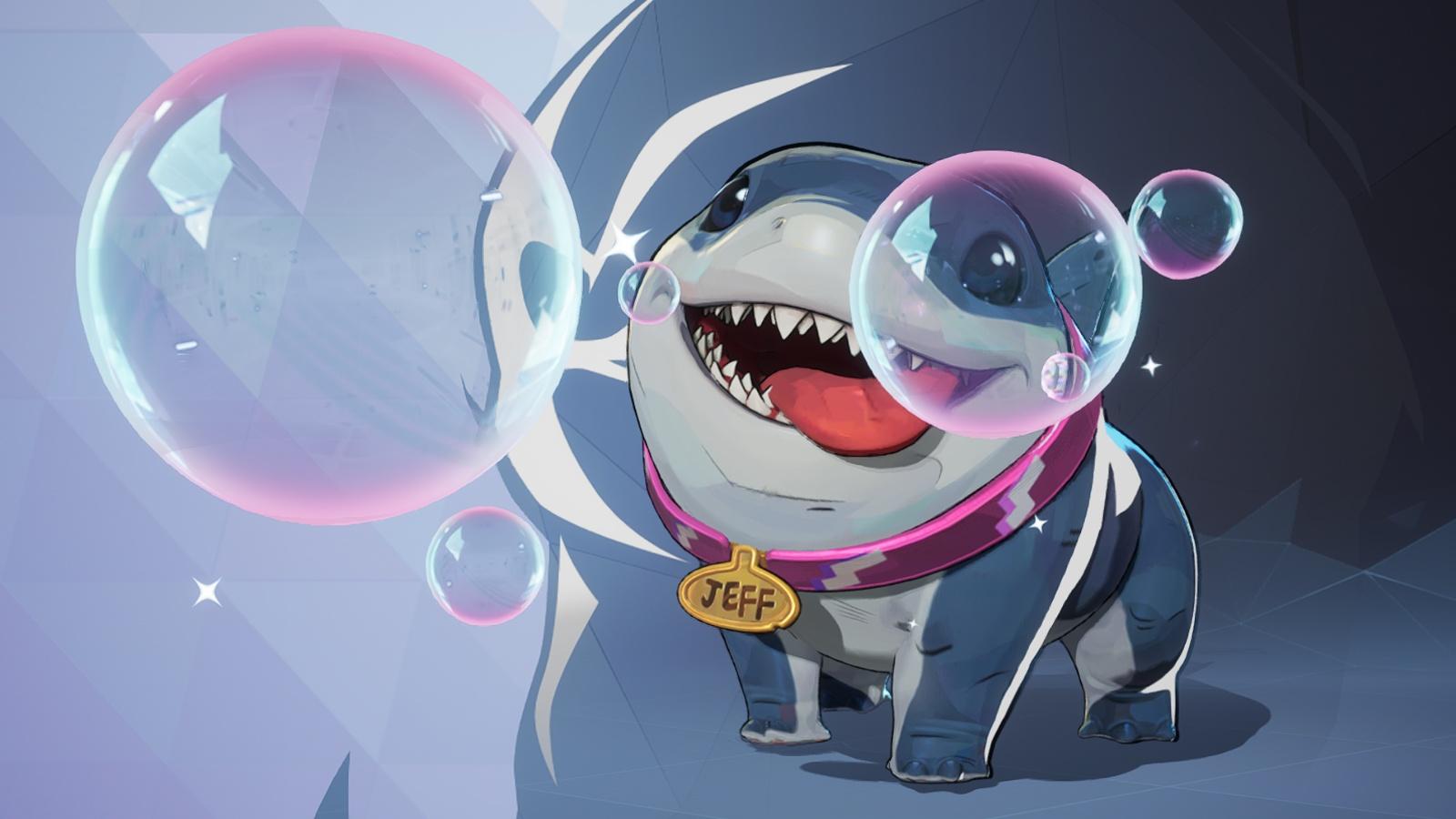 Una captura de pantalla de Jeff the Landshark en Marvel Rivals.