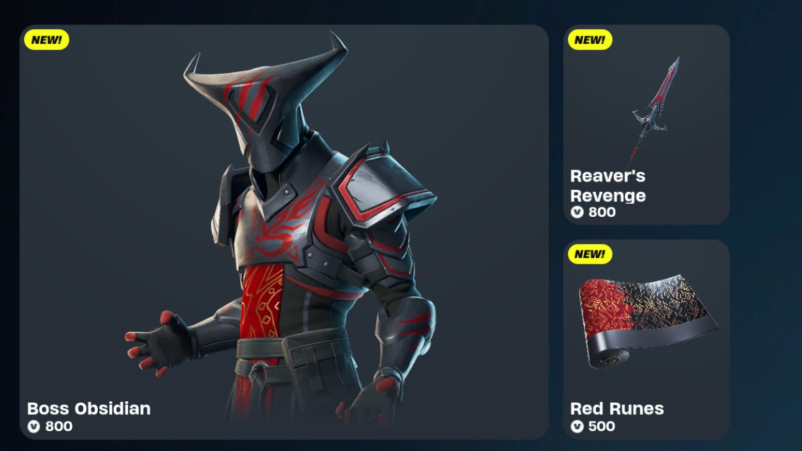 Fortnite Boss Obsidian skin available to purchase in the in-game Item Shop.