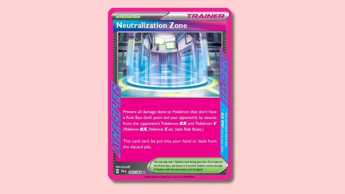 Neutralization Zone ACE SPEC Pokemon Card.