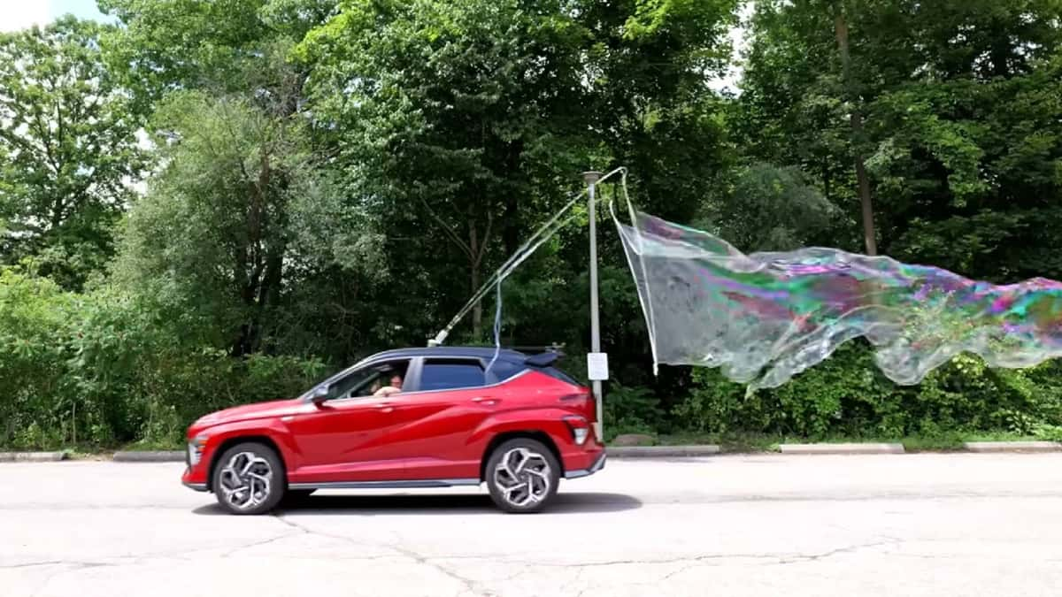 Youtuber created massive bubble machine