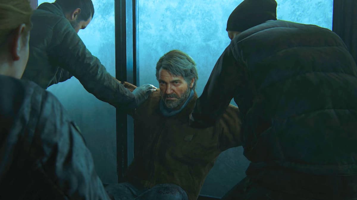 Joel being restrained in The Last of Us Part 2.