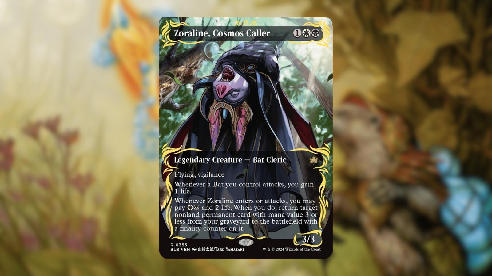 MTG Bloomburrow Raised Foil Anime Cards Zoraline Cosmos Caller