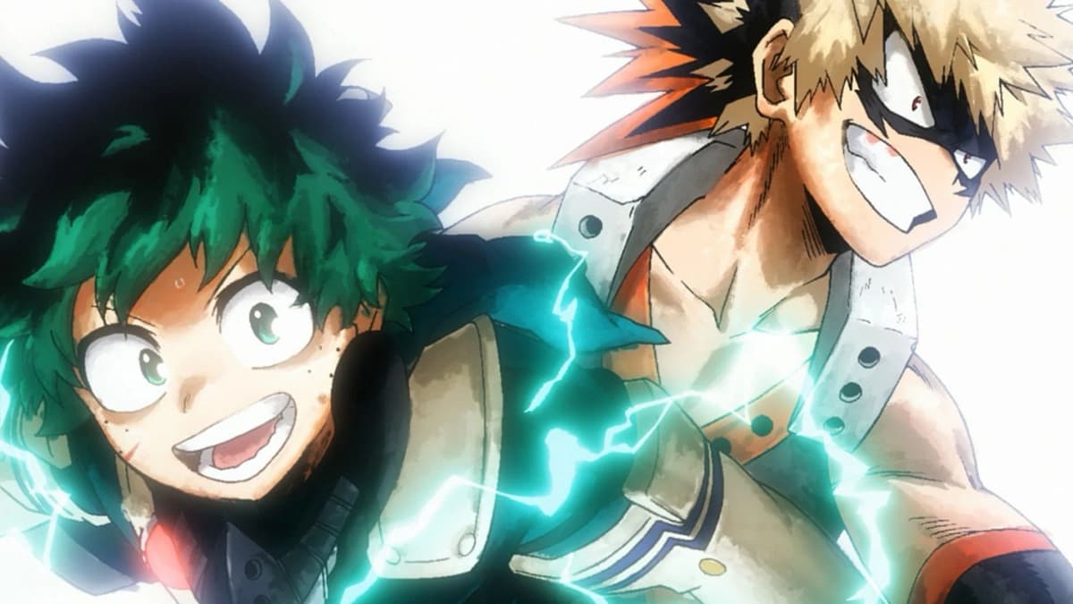 Deku and Bakugo in My Hero Academia