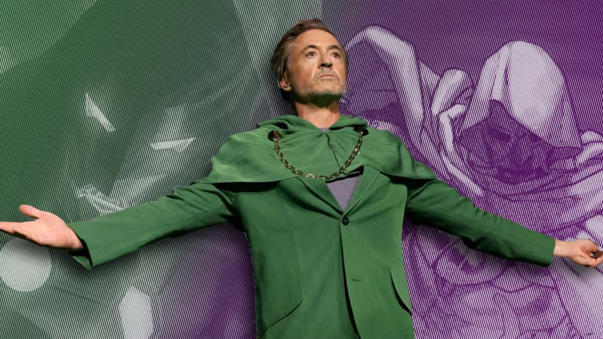 Robert Downey Jr announcing he will play Doctor Doom