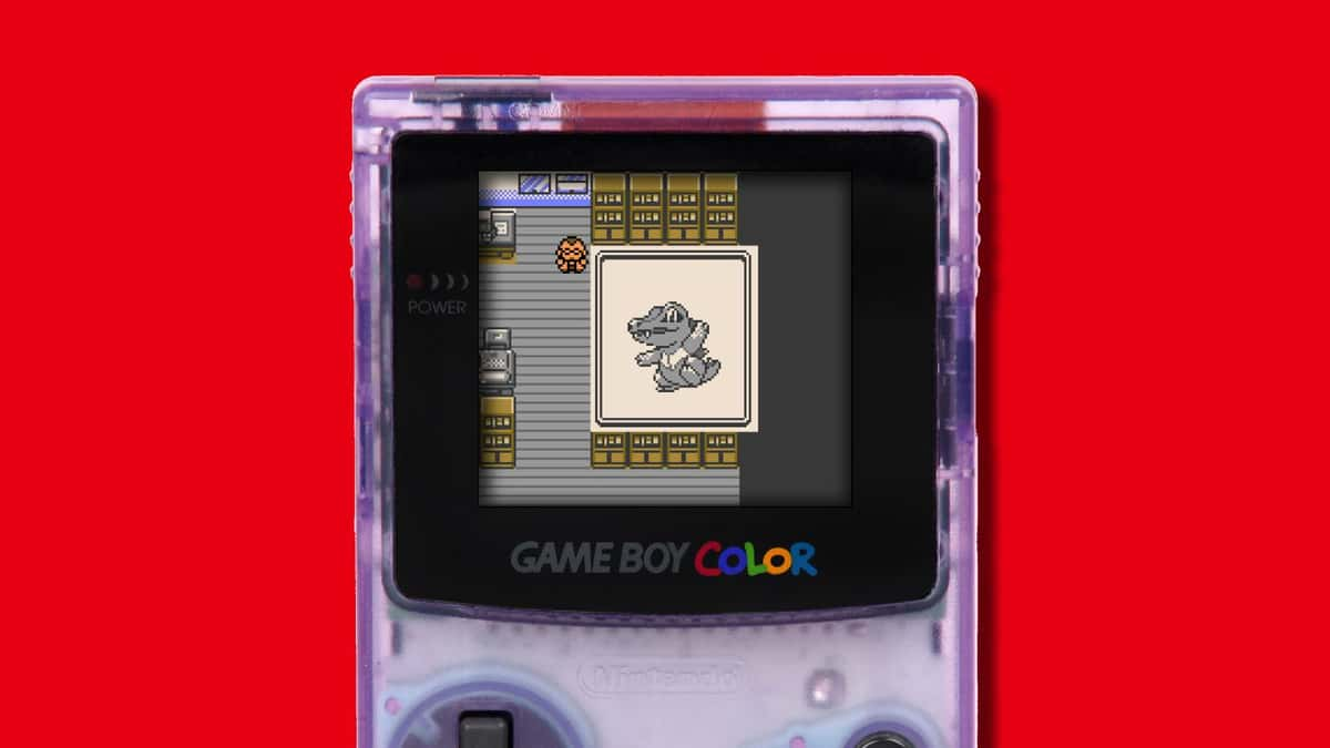 A mock up shows Pokemon Crystal running on a Game Boy Color