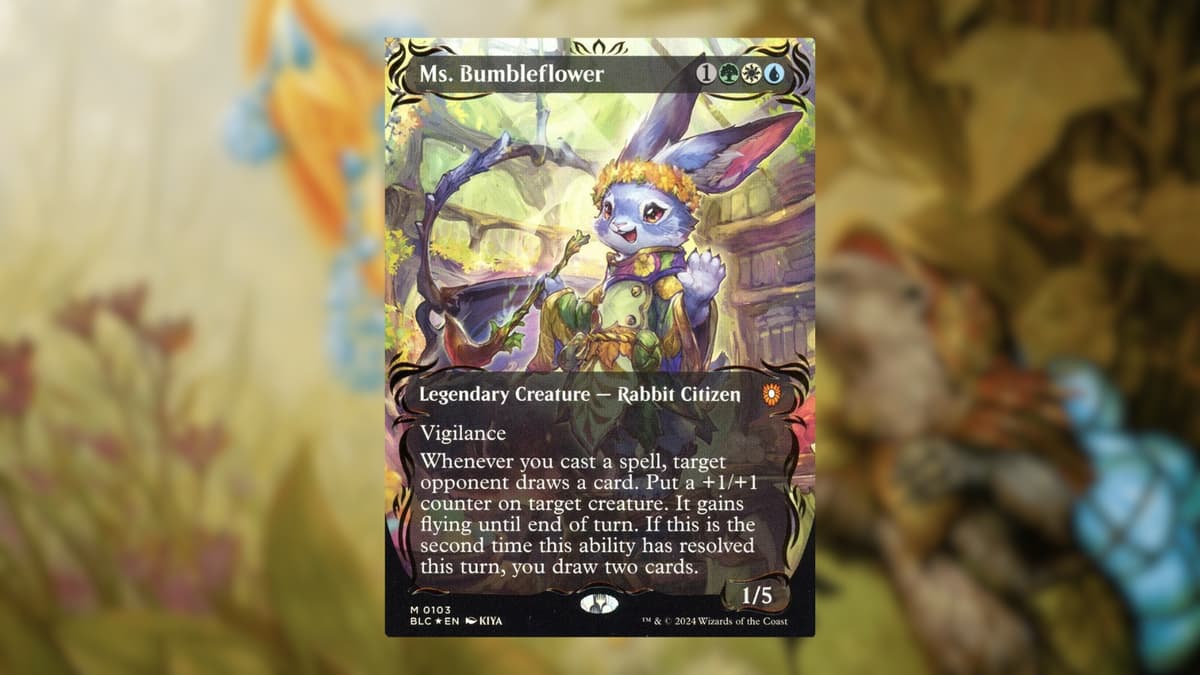 MTG Bloomburrow Raised Foil Anime Cards Ms Bumbleflower