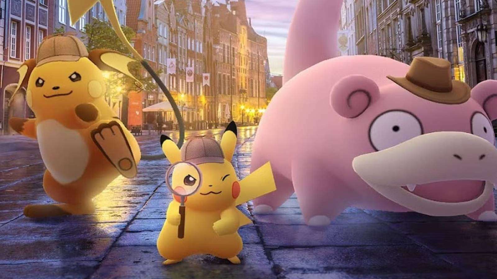 Key art for Pokemon Go shows Detective Pikachu