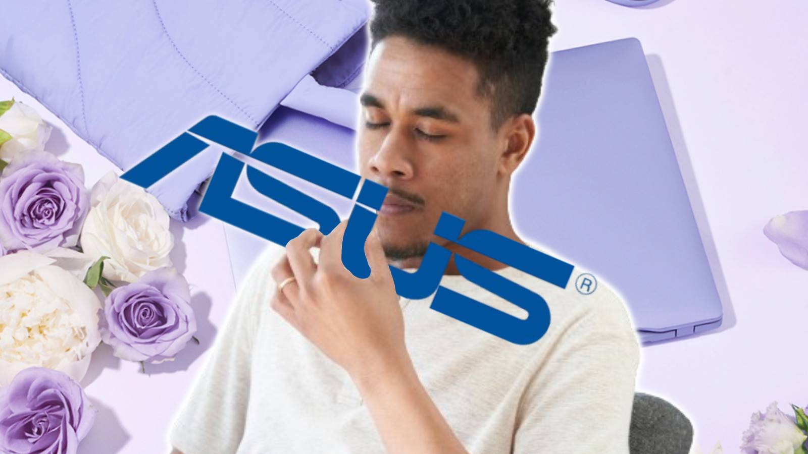 Image by doTERRA International, LLC from Pexels.com smelling the Asus logo with the Anna Sui laptop in the background.