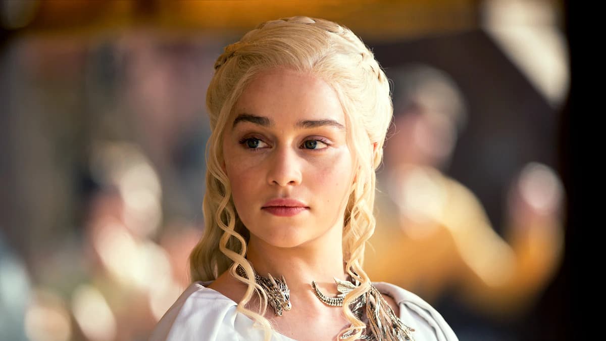 Emilia Clarke as Daenarys in Game of Thrones