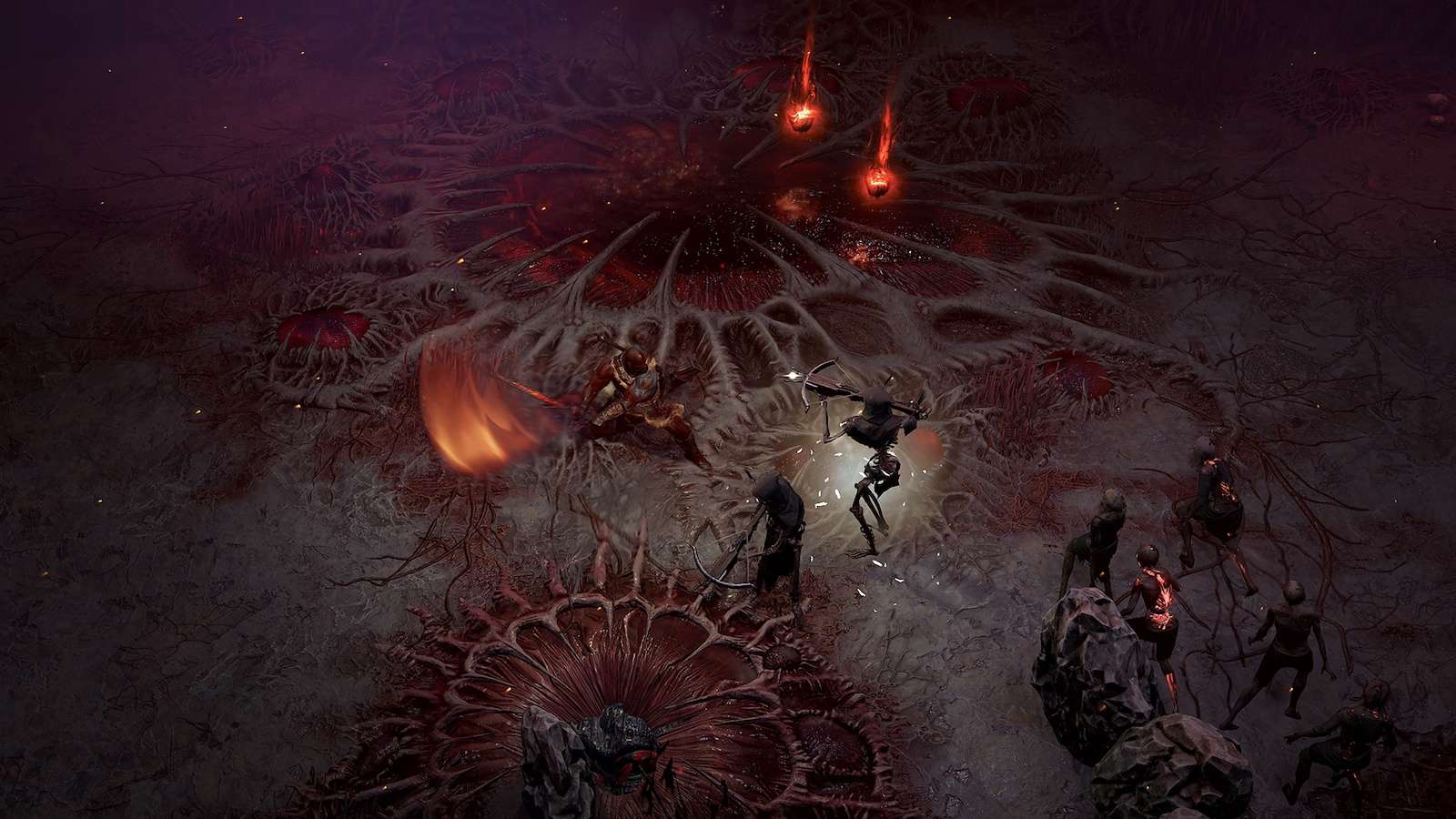 Diablo 4 Season 5 screenshot of combat and burning aether