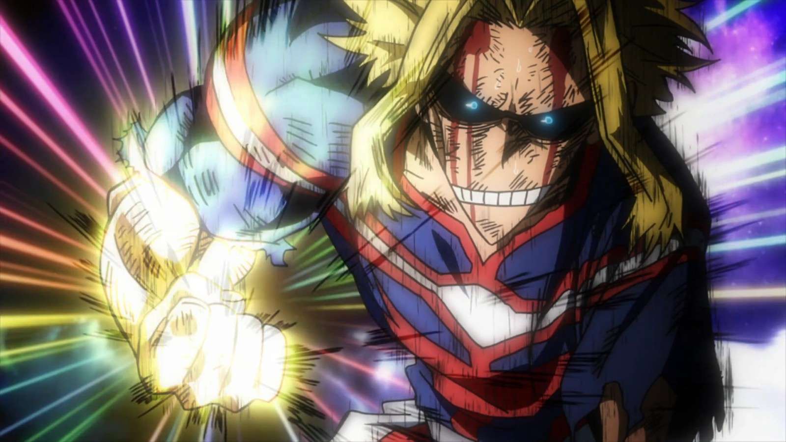 All Might using last embers of One For All in My Hero Academia