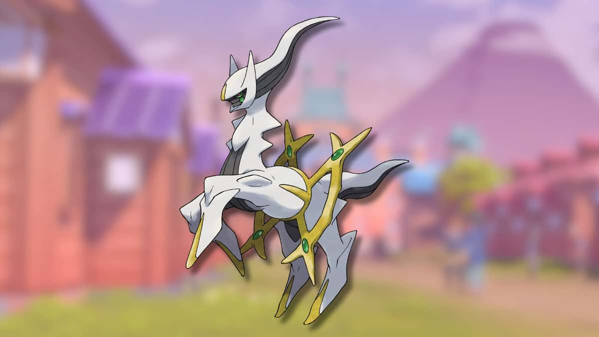 Arceus with Pokemon Legends Arceus background.