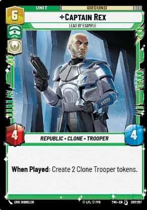 Captain Rex card in Star Wars Unlimited