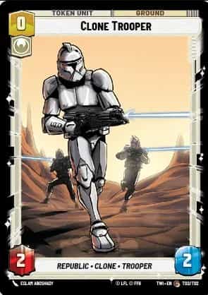 Clone Trooper Token Unit in Star Wars Unlimited