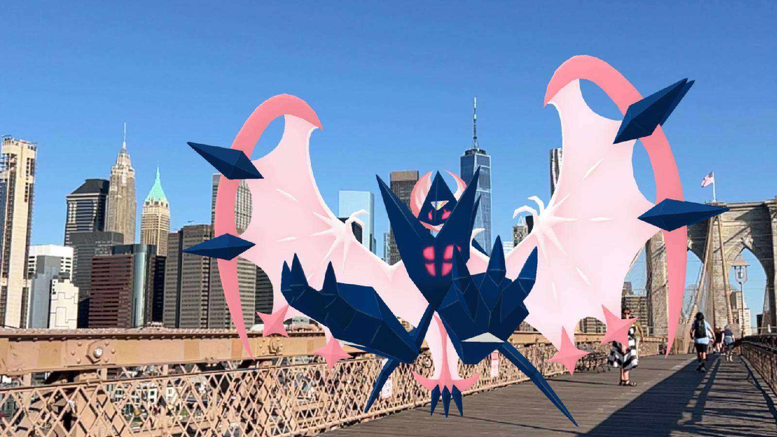 The Pokemon Necrozma is shown in New York