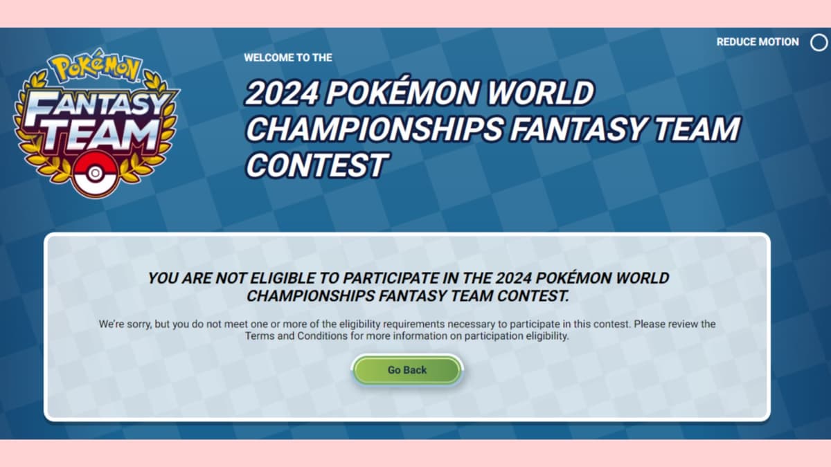 Ineligible for Pokemon Worlds competition.