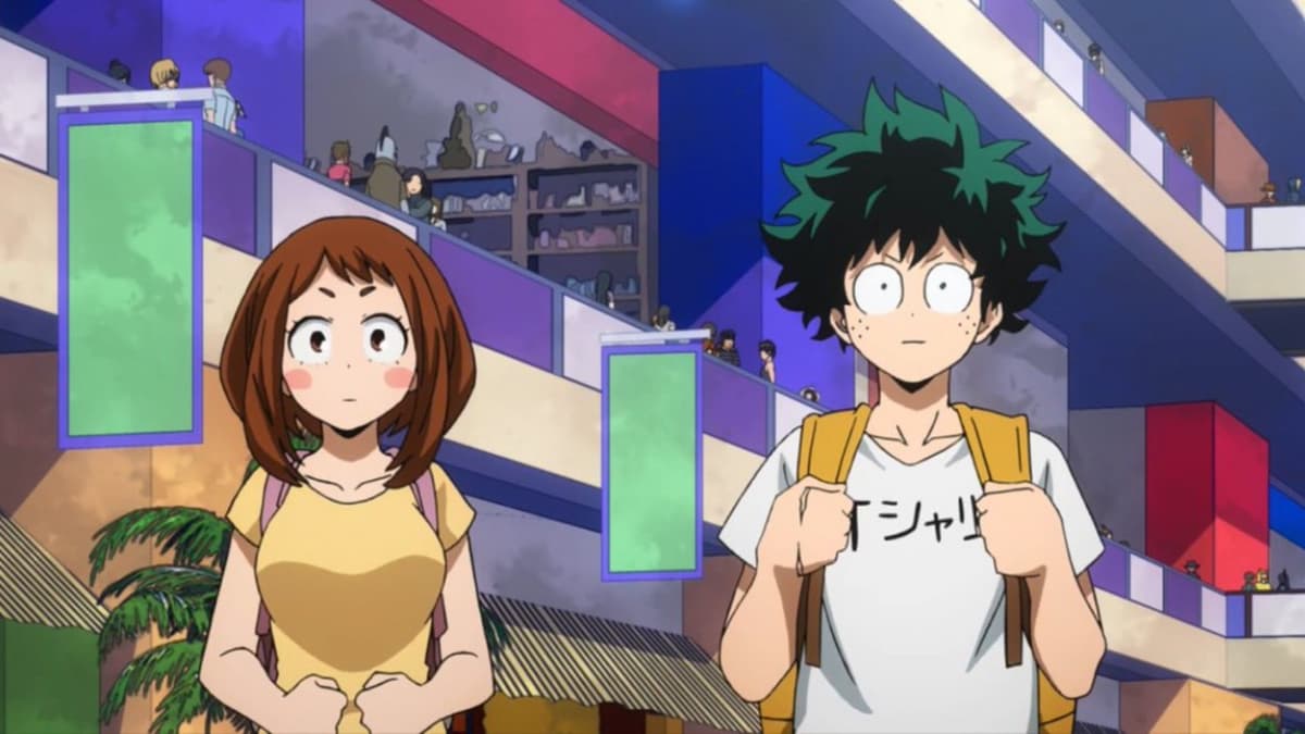 Ochako and Deku in My Hero Academia