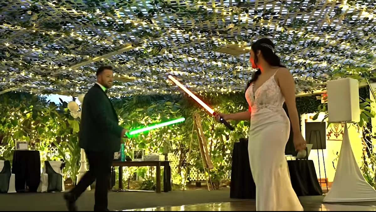 lightsaber first wedding dance