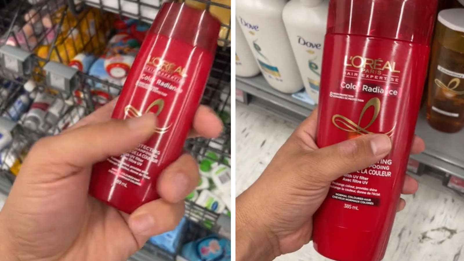 Small and regular shampoo