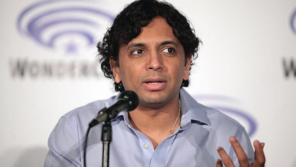 M. Night Shyamalan speaking at the 2016 WonderCon