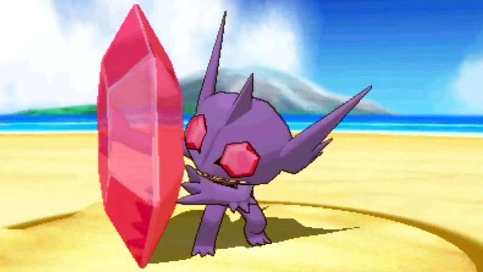 A screenshot from Pokemon Omega Ruby and Alpha Sapphire shows Mega Sableye