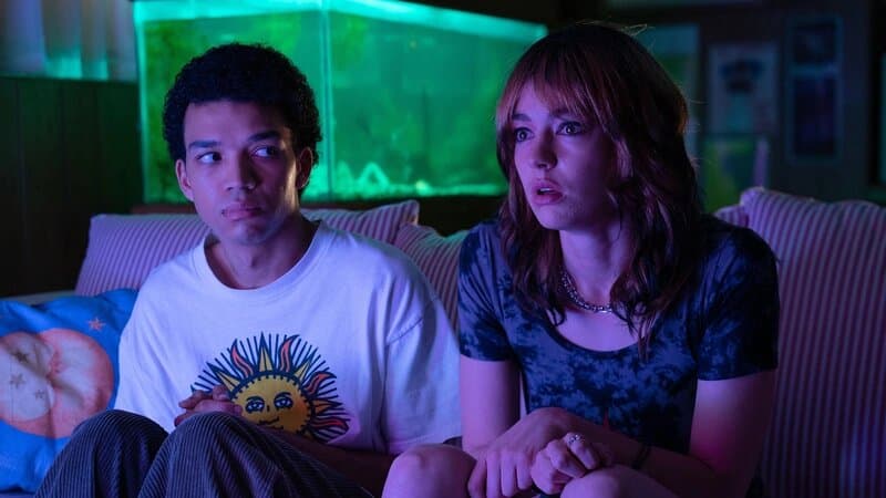 justice Smith and Brigette Lundy-Paine in I Saw the TV Glow