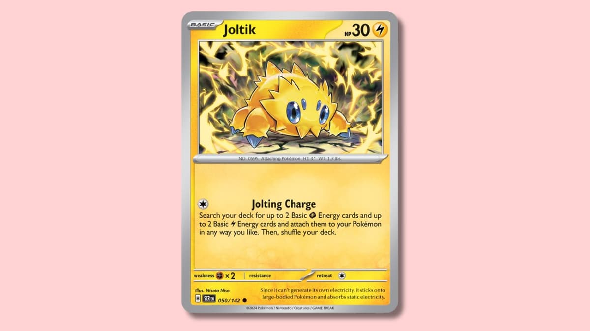 Joltik Stellar Crown Pokemon card.