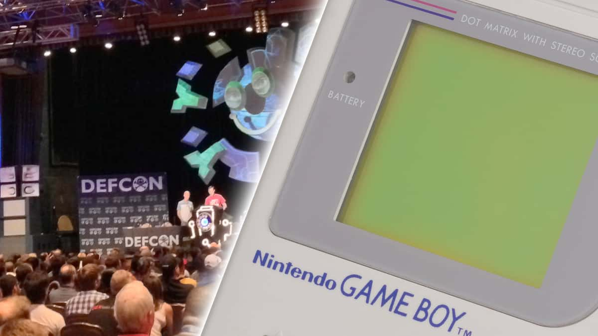 image of gameboy overlayed on top of def con 22 image