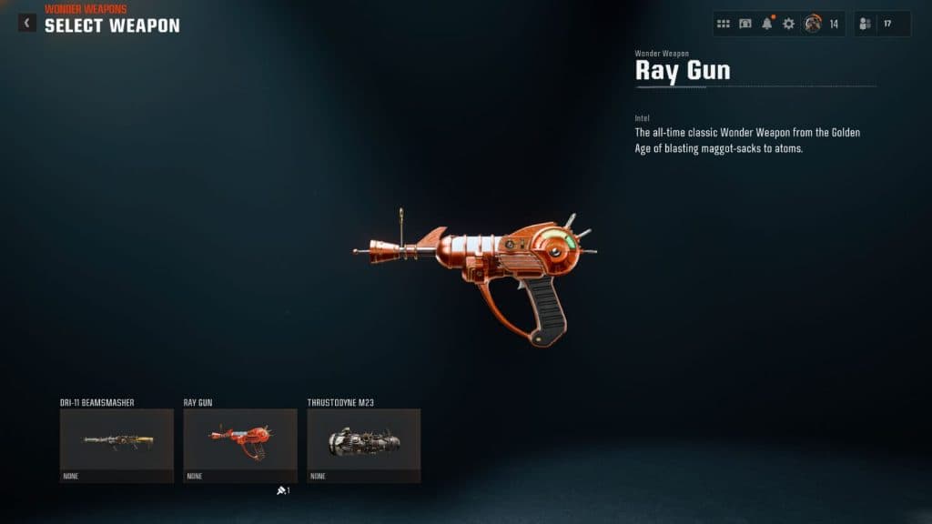 A screenshot of the Ray Gun Wonder Weapon in Black Ops 6.