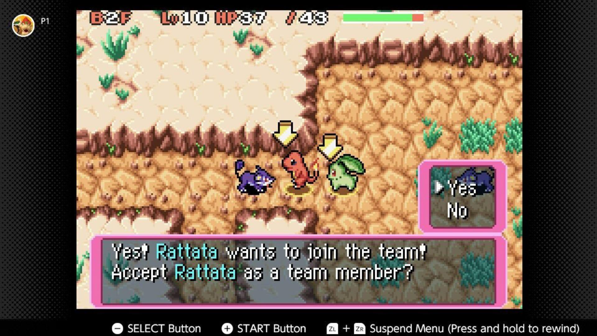 Pokemon Mystery Dungeon Red Rescue Team recruit.