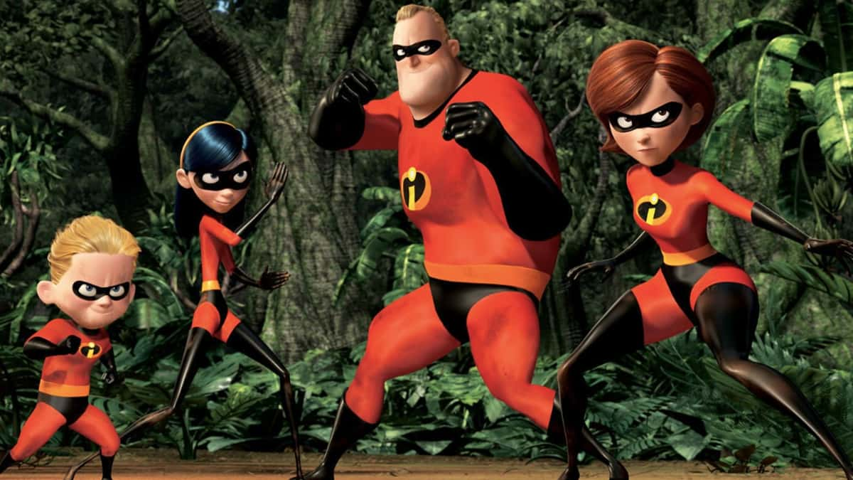 The Parr family in The Incredibles