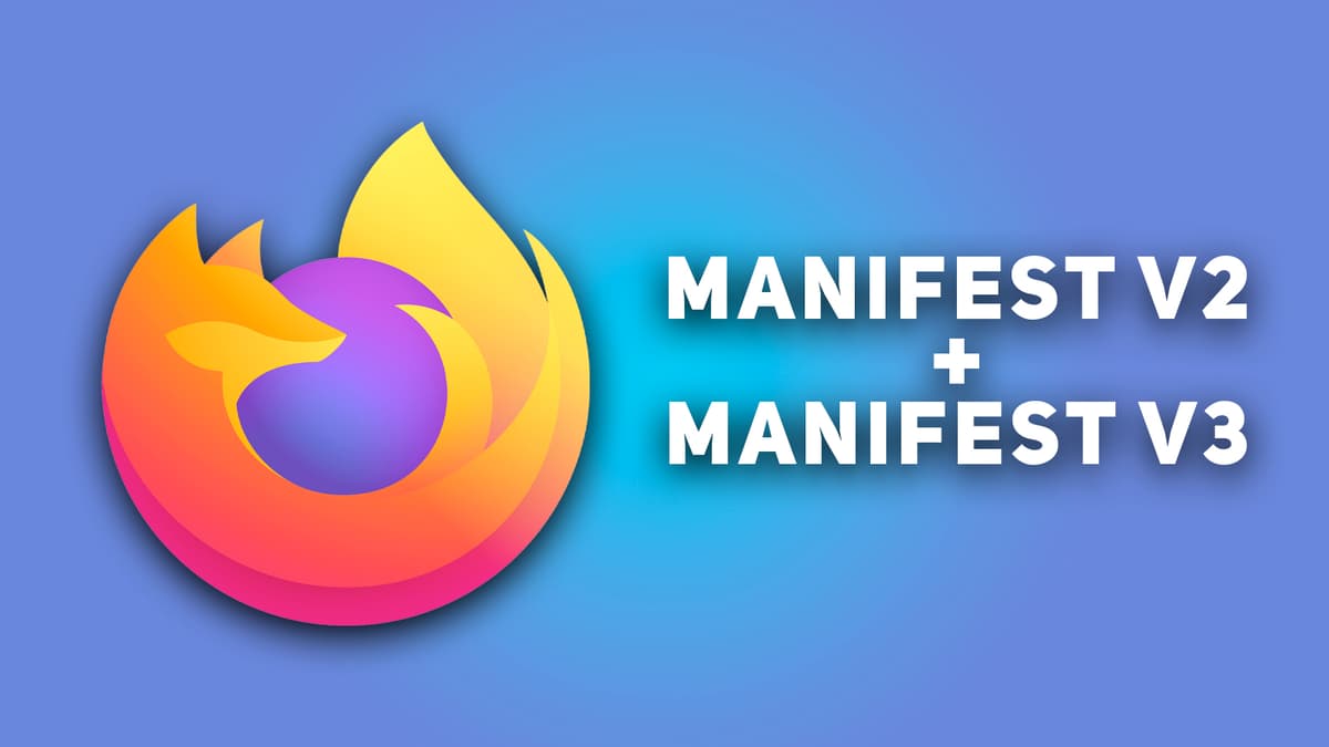 firefox logo next to text saying manifest v2 and v3