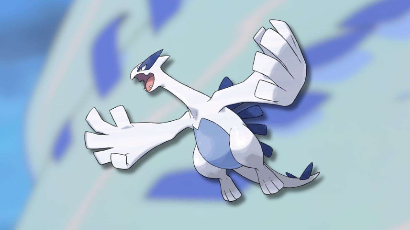 Lugia with Pokemon anime background.