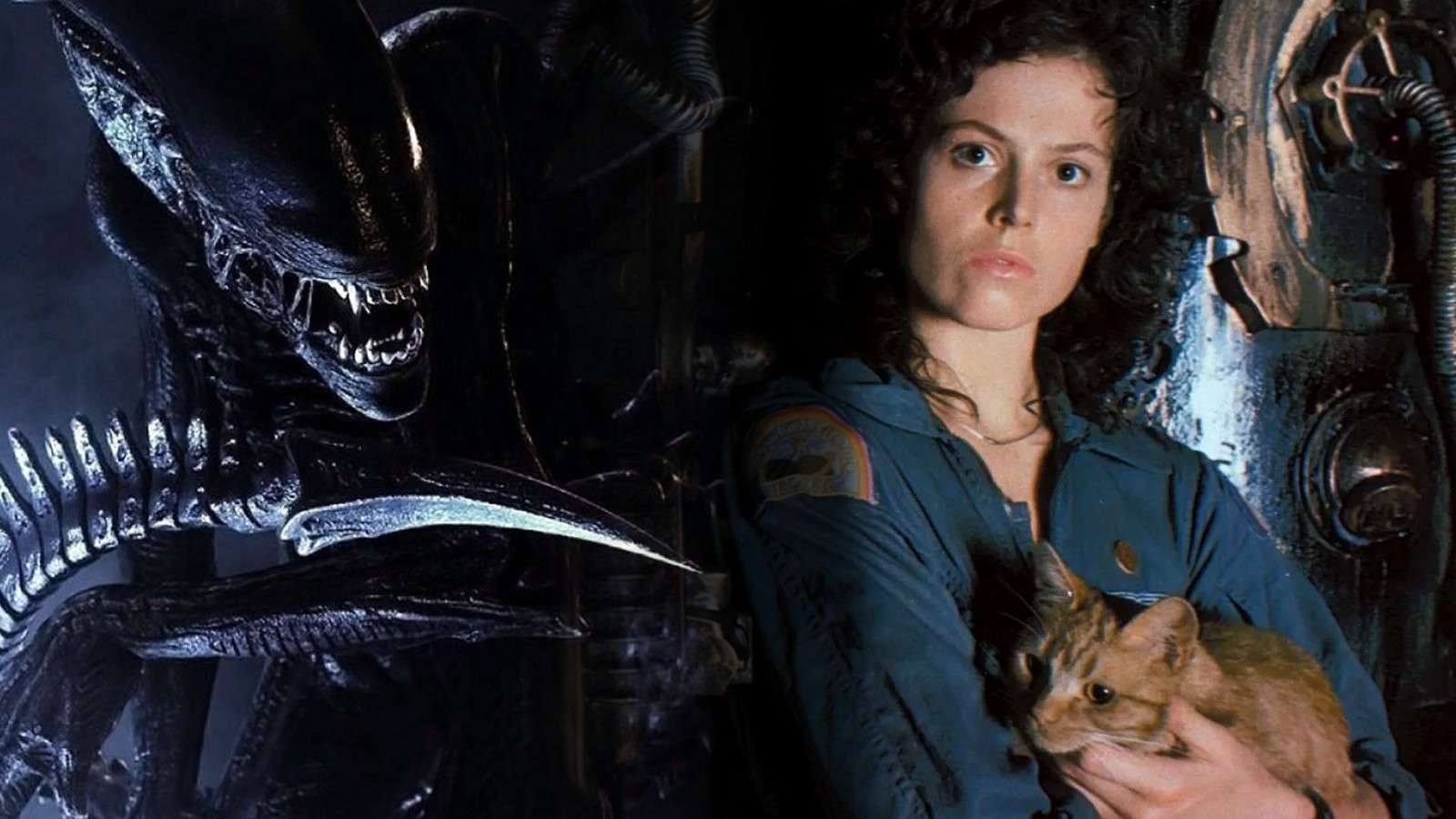 Xenomorph and Ripley in 1979's Alien