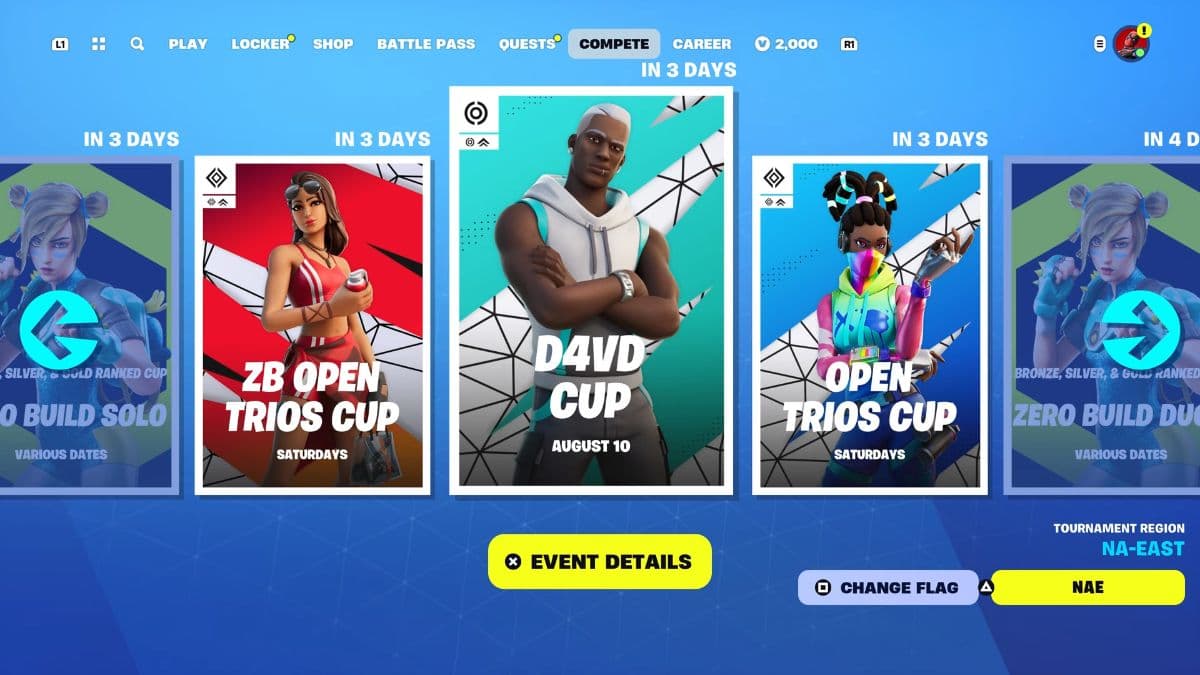 Fortnite D4VD Cup to get the Feel It emote for free