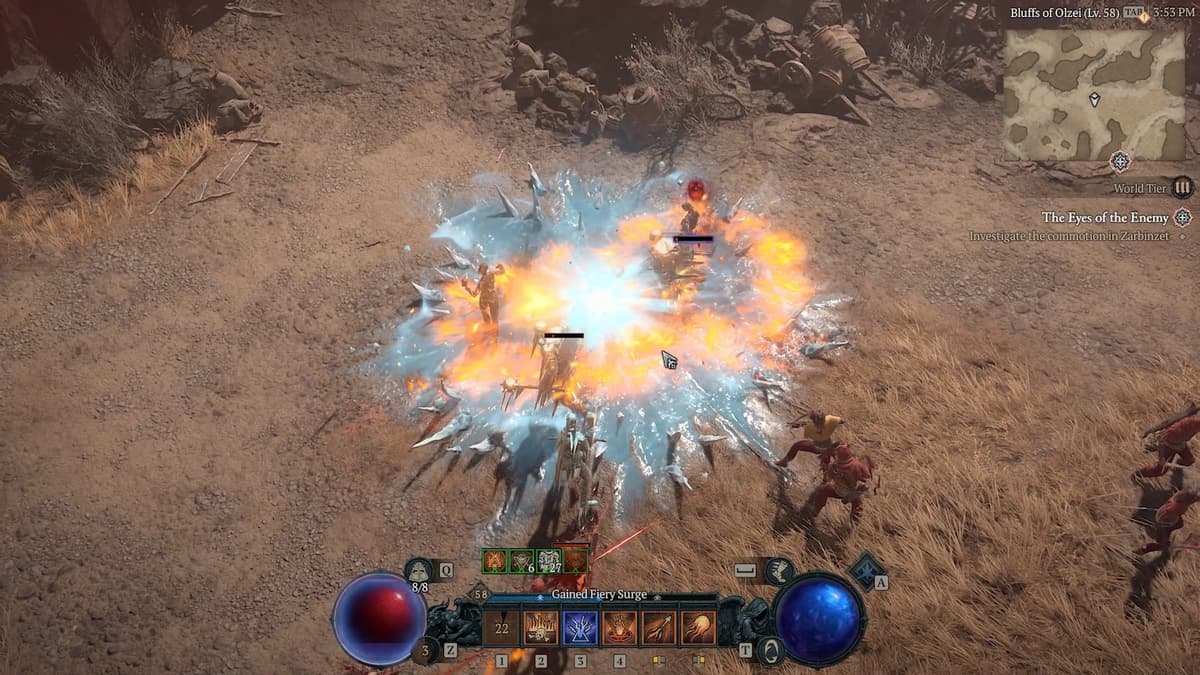 diablo 4 firewall sorcerer casting frost nova