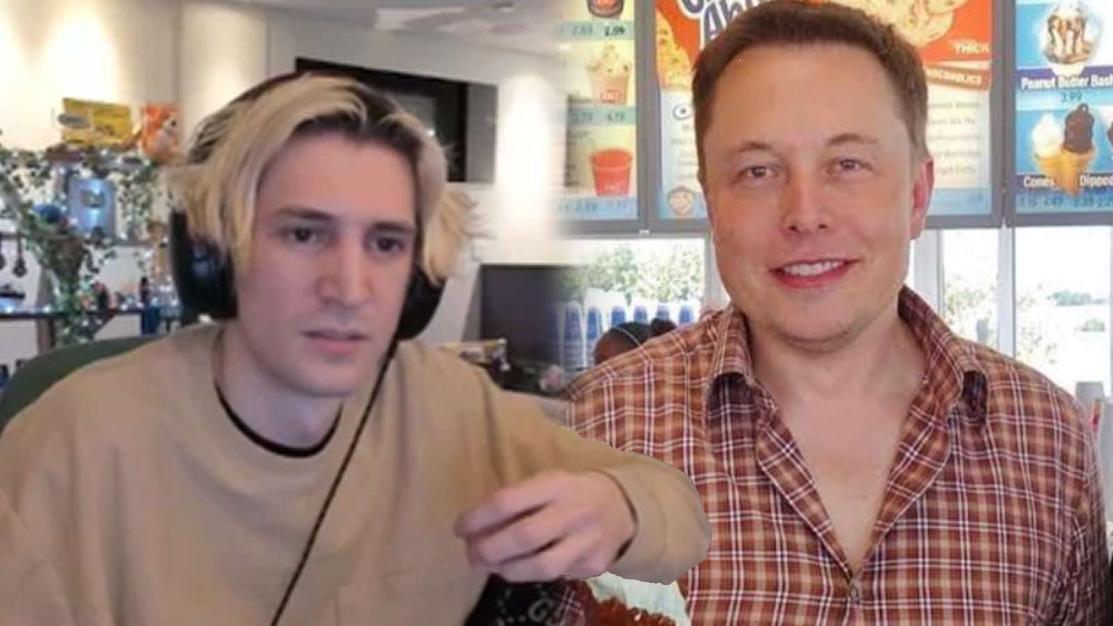 xQc and Elon Musk