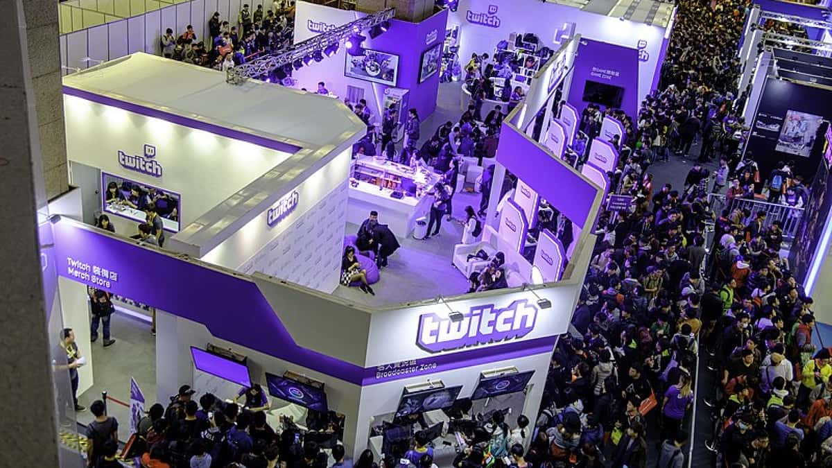 Twitch booth at a convention