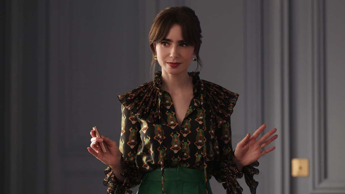 Lily Collins looking glam as Emily in Paris.