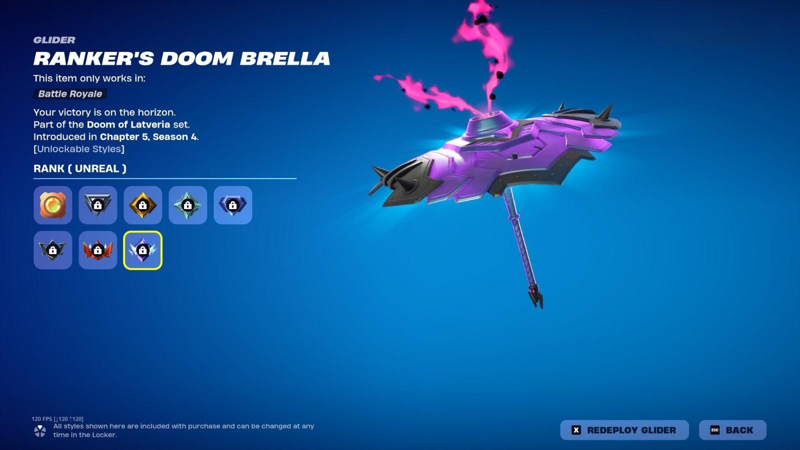 Как получить Ranker’s Doom Brella бесплатно в Fortnite, глава 5, сезон 4