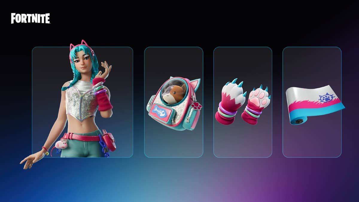 An image of the Katalina skin and set in Fortnite.