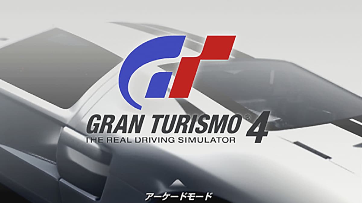 Key art from Gran Turismo 4 shows a white car.