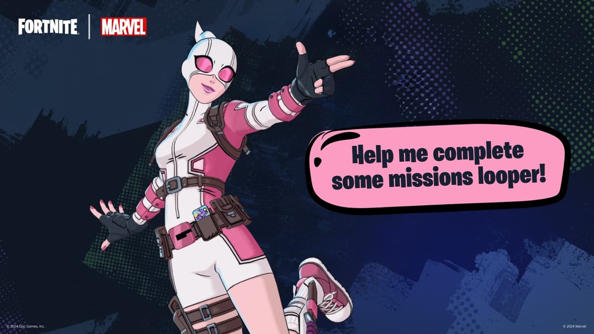 Gwenpool missions in Fortnite cover