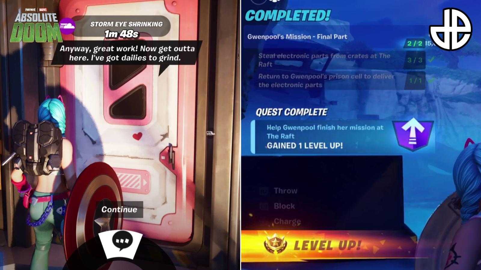 Gwenpool's Mission rewards in Fortnite Chapter 5 Season 4