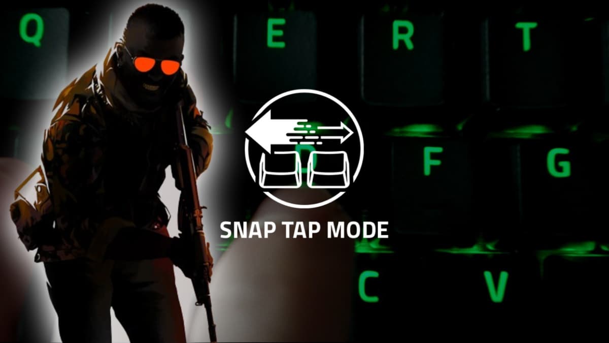 Counter-Strike 2 agent next to Razer Snap Tap splash art